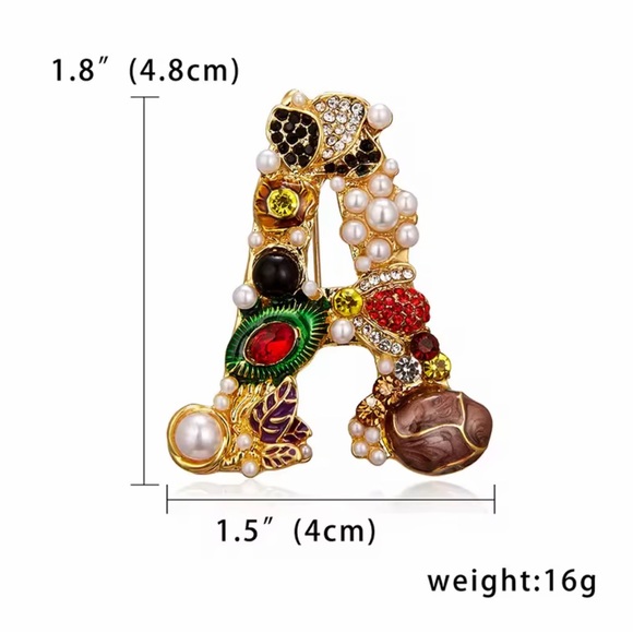 ⚜️ Elegant Gold and Multicolor Brooch - Picture 3 of 6